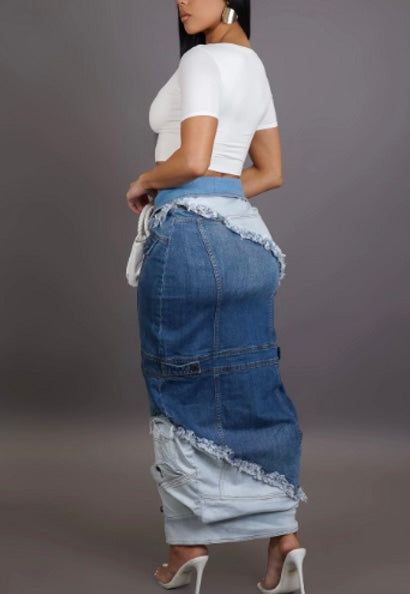 PATCHWORK MUSE | DENIM SKIRT