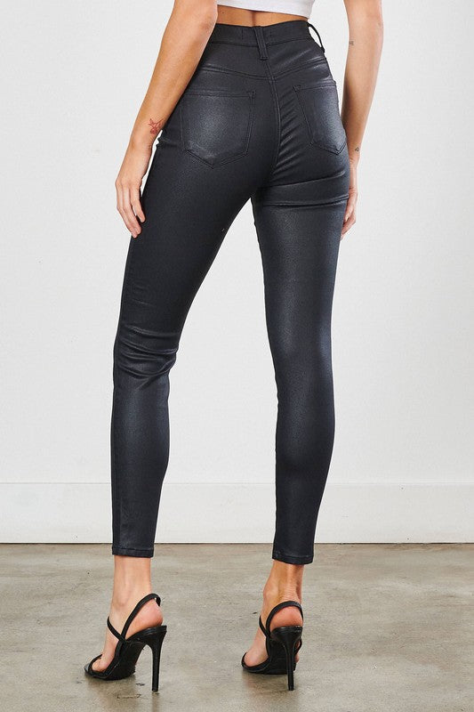 Coated Black Skinny - MAYPurpleCollection