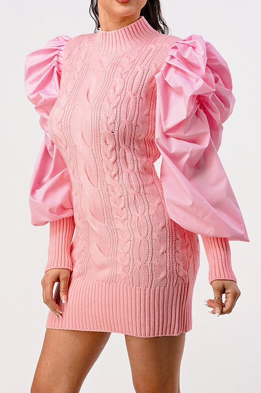 Beauty Secret Sweater Mini Dress - MAYPurpleCollection