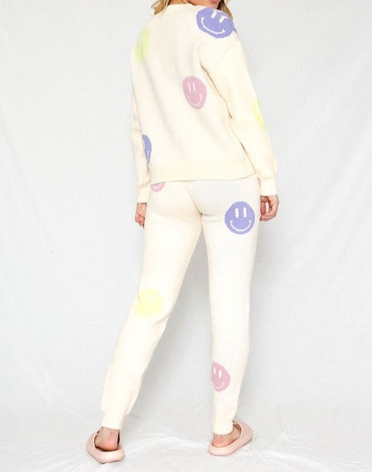 Smiley Sweater Cardigan - MAYPurpleCollection