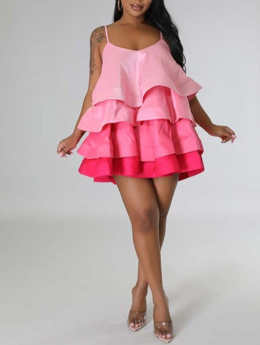 Whimsy Ruffle Dress| PINK  ***PRE-ORDER***