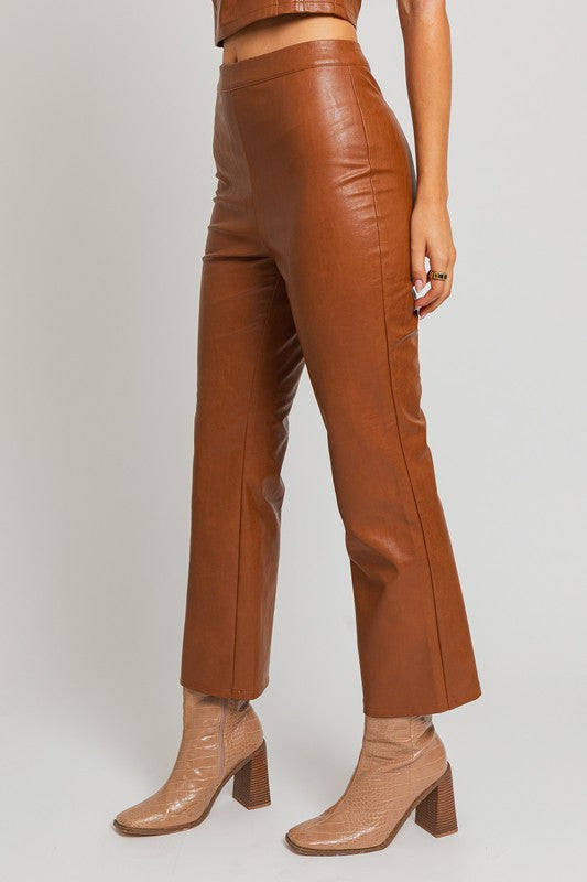 Straight Faux Pants - MAYPurpleCollection