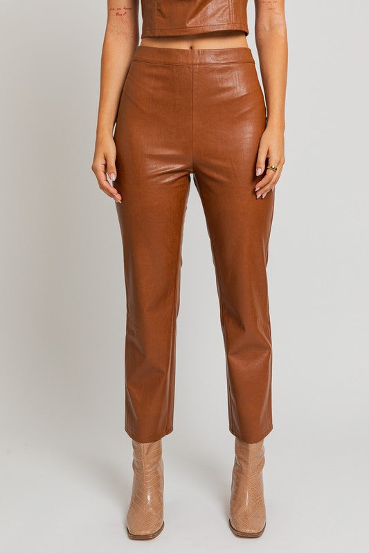 Straight Faux Pants - MAYPurpleCollection