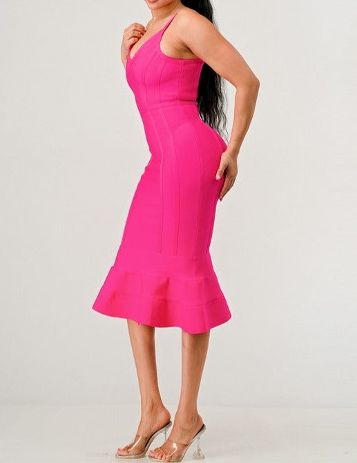 Pink Mermaid Shape dress - MAYPurpleCollection