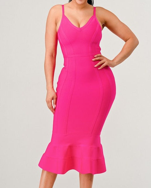 Pink Mermaid Shape dress - MAYPurpleCollection