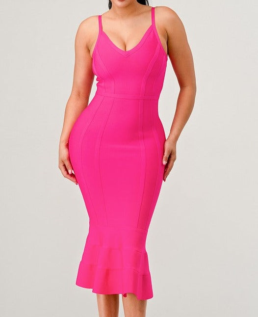 Pink Mermaid Shape dress - MAYPurpleCollection