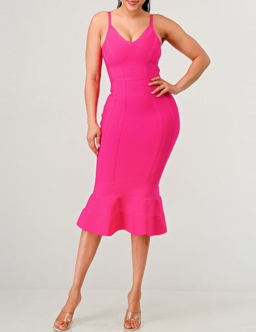 Pink Mermaid Shape dress - MAYPurpleCollection