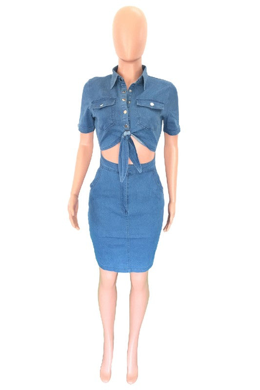 All About Denim Dress/ LT.BLUE **PRE-ORDER*