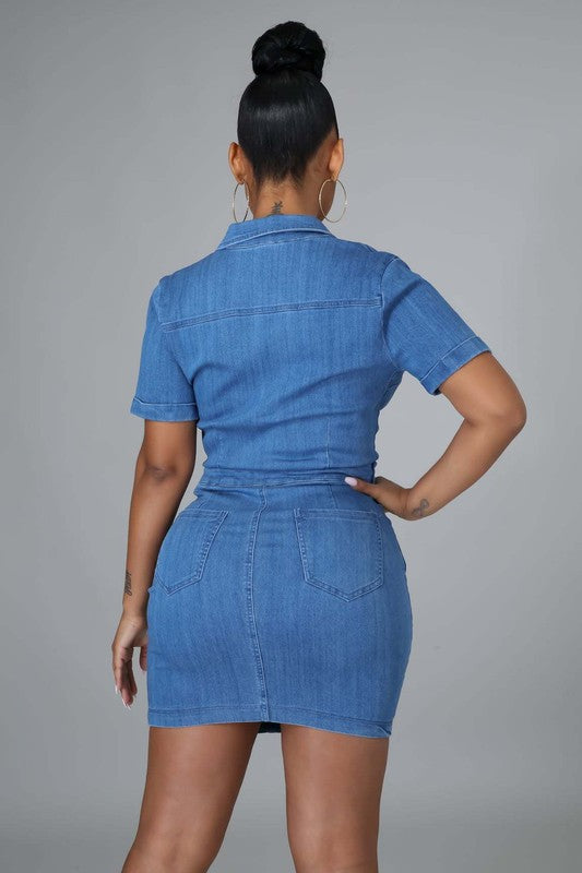 All About Denim Dress/ LT.BLUE **PRE-ORDER*