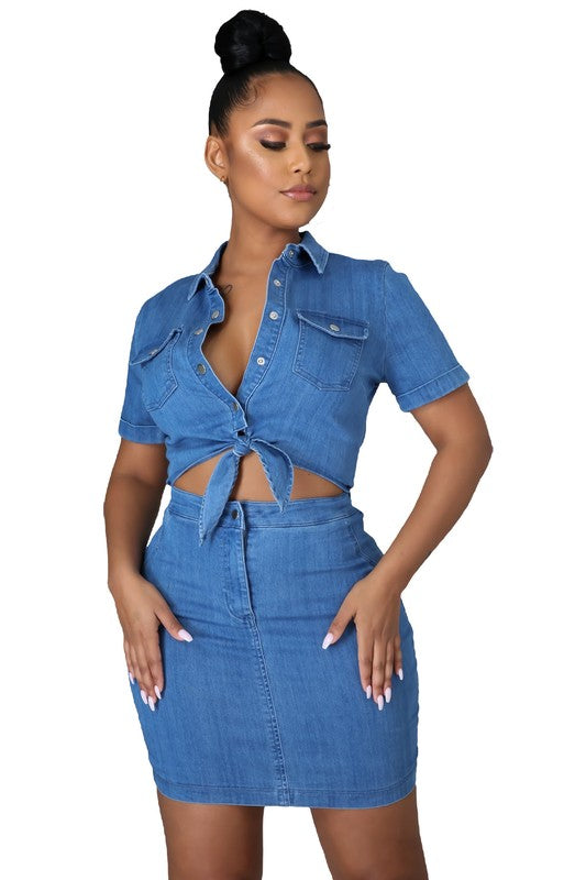 All About Denim Dress/ LT.BLUE **PRE-ORDER*