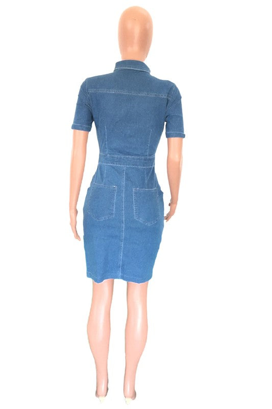 All About Denim Dress/ LT.BLUE **PRE-ORDER*