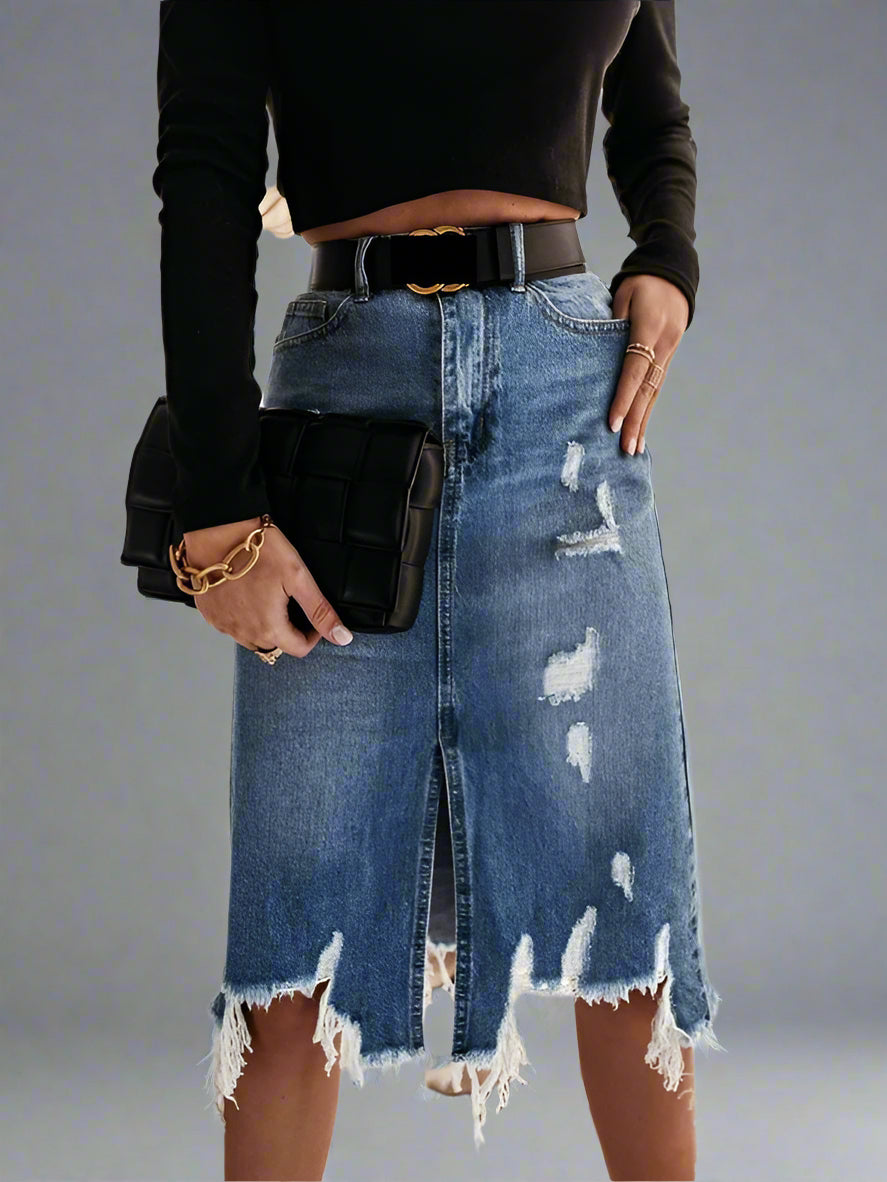 CITY SLICHER + DENIM SKIRT