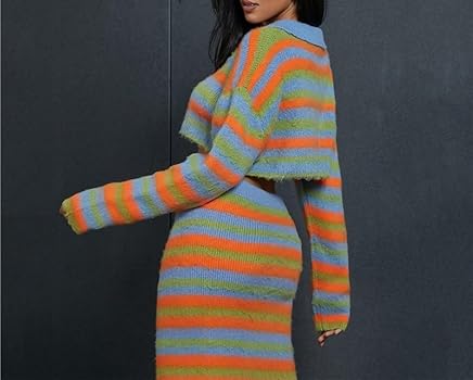 AUTUMN STRIPE + SKIRT SET