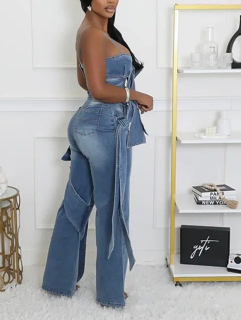 BOWTIFUL TWO PIECE DENIM SET