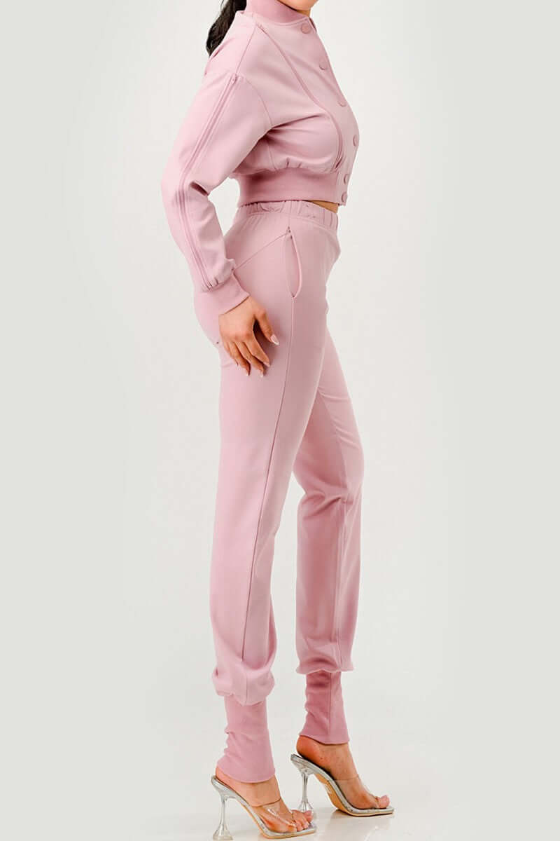 Twist Jogger Set/ Lt Pink  **PRE-ORDER**