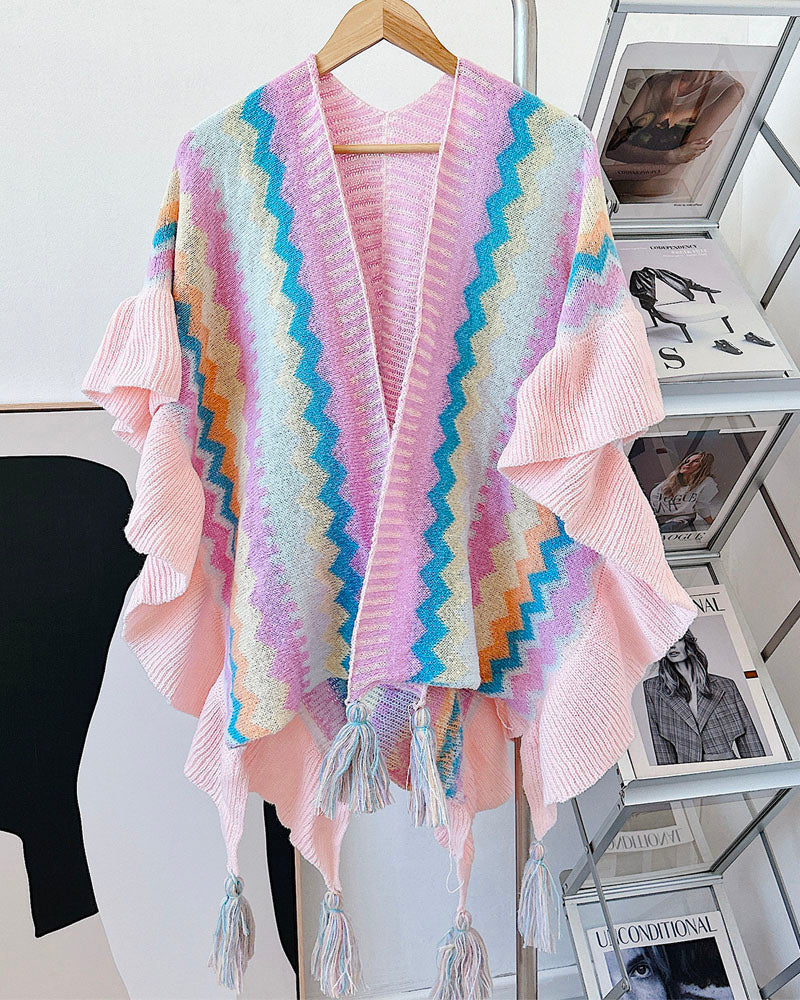 Wrap Me Rainbow Cardigan - MAYPurpleCollection