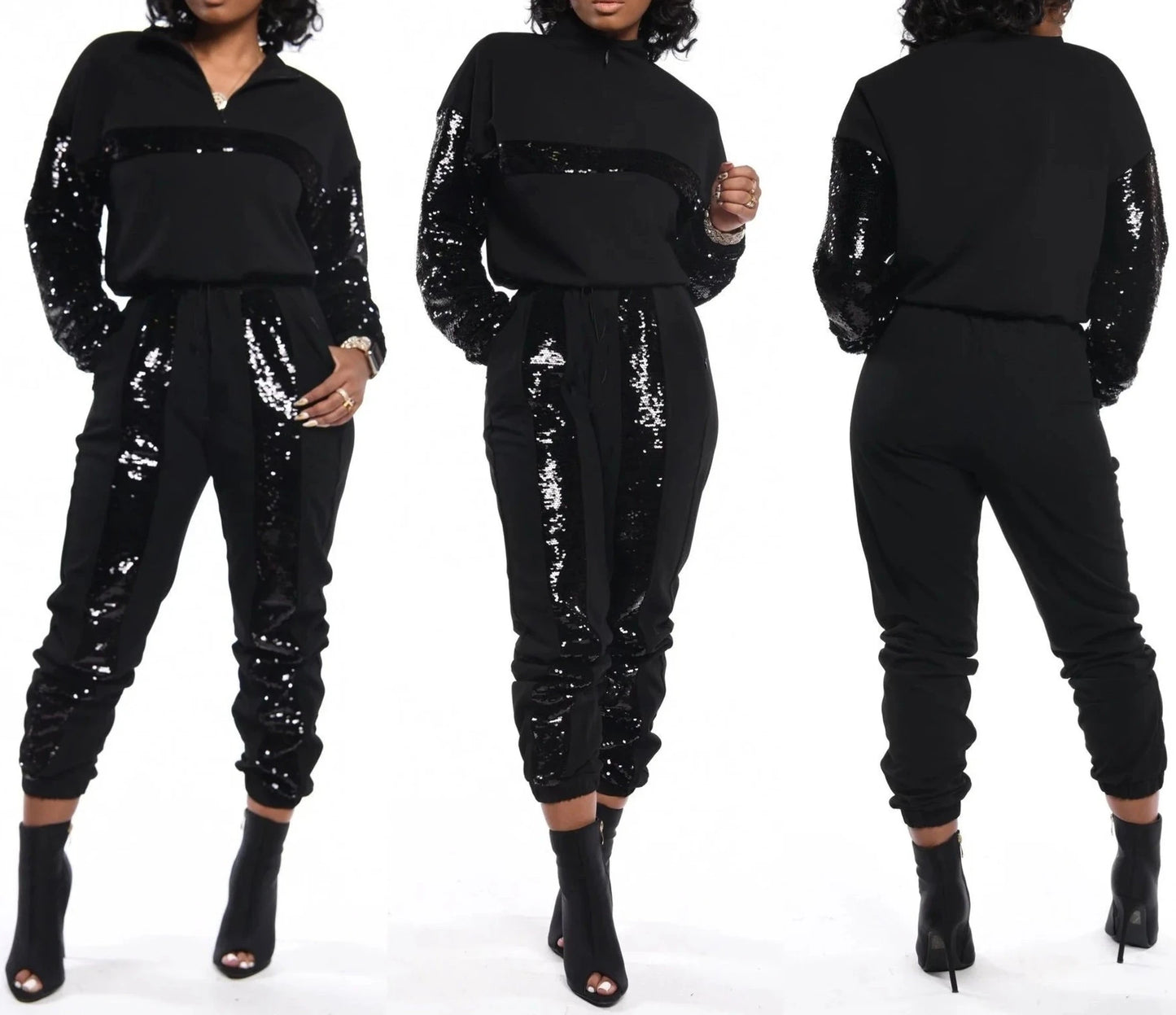 Glitz Night Jogger Set - MAYPurpleCollection