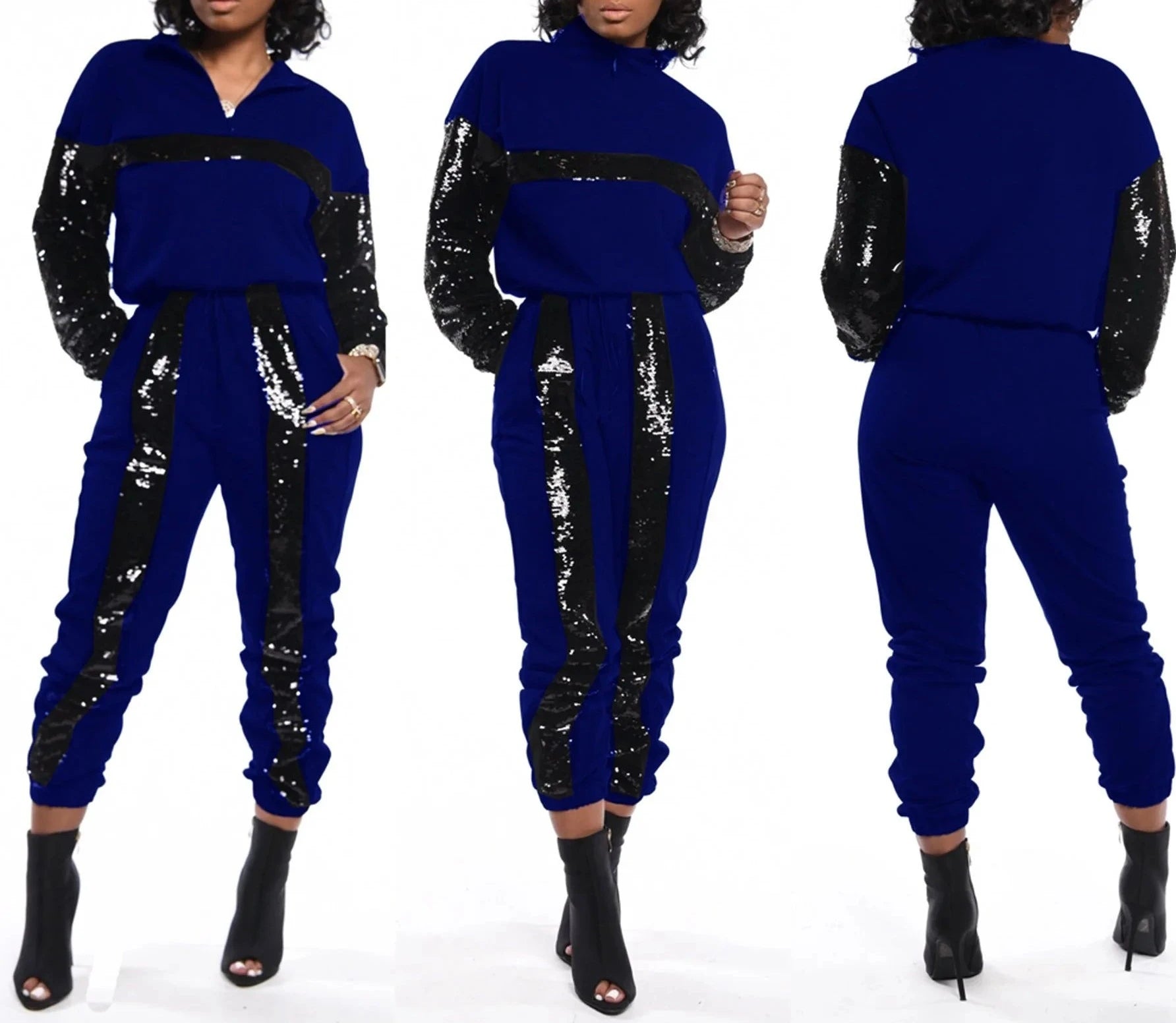 Glitz Night Jogger Set - MAYPurpleCollection