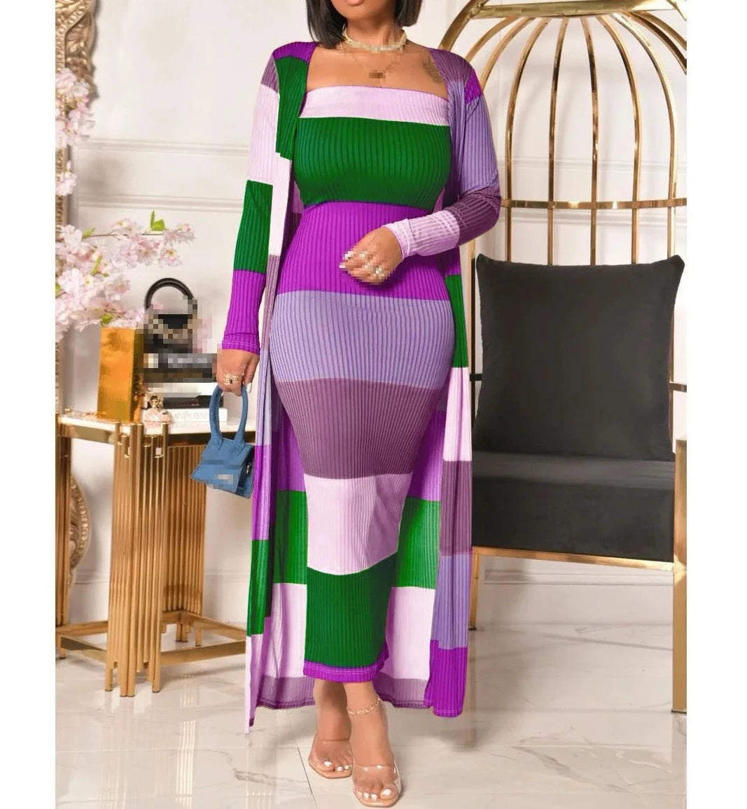 Office Lady Two Piece Set - MAYPurpleCollection